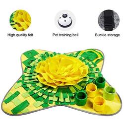 Vemupohal Snuffle Mat for Dogs,with Dog Bells-,Dog Puzzle to Encourage Dogs to Hunt Naturally,Stimulating Intelligence and Relieving Stress,Train Your Dog to Eat Regularly