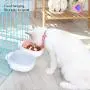Nefelibata Original, Two Packs, Footprint Shape Design Food Hanging Bowl pet Bowl Hanging Dog Bowl cat Bowl can fix cat Food Bowl (Pink-Blue) Nefelibata Original, Two Packs, Footprint Shape Design Food Hanging Bowl pet Bowl Hanging Dog Bowl cat Bowl can fix cat Food Bowl (Pink-Blue)