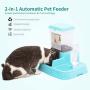 ASENVER 2-in-1 Pet Automatic Feeder Dog Food Water Dispensers with Large Capacity Food Container Gravity Water Bottle