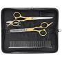 Dog Grooming Scissors Kit, 3 in 1 Cat Dog Grooming Clippers Set, Sharp Durable Stainless Steel Safety Dog Grooming Trimming Shears for Long & Short Haired Dogs Cats and Other Fur Pets