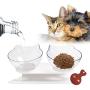 TENGTUNG Elevated Cat Bowls Pet Food Water Bowls with Raised Stand 15°Tilted Raised Pet Feeder Bowl Easy to Clean Perfect for Cats and Small Dogs