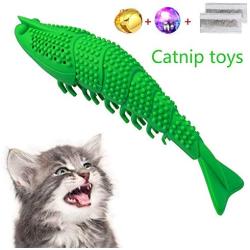 HANMBB Cat Toys with Catnip Interactive Cat Toothbrush Toy for Cats Cleaning Dental Care,Catnip Toys Refillable Pet Toy Cat