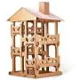 Corrugated Paper Stable Cat House,Scratching Board Cat Furniture Cat Tree Tower Cat Nest Toy Can Multi-Places for Play Sleep Grinding Claws
