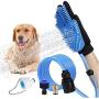 N/P Dog Bathing Tool Pet Grooming Glove Pet Hair Remover Bathtub Dog Shower Attachment with Massaging&Grooming Glove, 3 Faucet Adapters to 98.5 inches Garden Hose, for Dog Cat Outdoor&Indoor Use