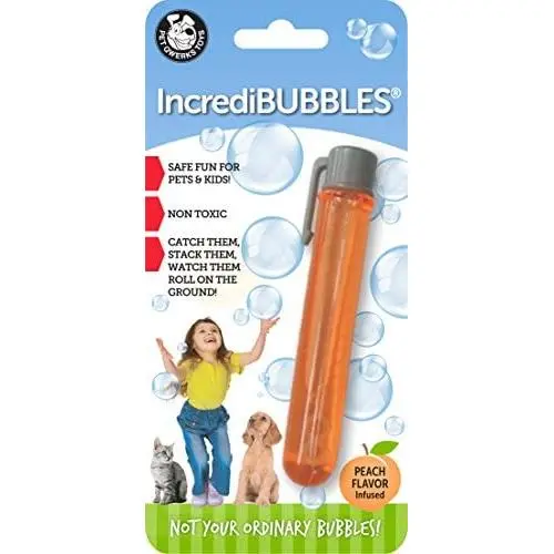 Pet Qwerks Incredibubbles for Cats & Dogs - Long Lasting Bubbles with Non-Toxic Formula, Avoids Boredom & Keeps Pets Active | Best for Outdoor Use Pet Qwerks Incredibubbles for Cats & Dogs - Long Lasting Bubbles with Non-Toxic Formula, Avoids Boredom & Keeps Pets Active | Best for Outdoor Use