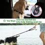 SlowTon 2 in 1 Dog Car Seat Belt + Leash, Heavy Duty Dual Use Adjustable Vehicle Seatbelt Tether Also 4FT Reflective Pet Walking Leads Durable Nylon Elastic Bungee for Training and Outdoors