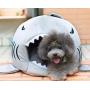 M&G House Cozy Cat Bed Cave, Mongolian Yurt Shaped House Windproof Removable Pet Cat Bed Thermal Hiding Dog Sleeping Bag