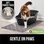 Gorilla Grip Cat Litter Mat and Silicone Pet Feeding Mat, Both Gray, Cat Mat Size 47x35, and Silicone Pet Feeding Mat Size 18.5x11.5, 2 Item Bundle