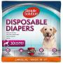 Simple Solution True Fit Disposable Dog Diapers for Female Dogs | Super Absorbent with Wetness Indicator