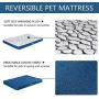 KROSER 24''/30''/36''/42''/48'' Reversible Dog Bed (Warm&Cool) Stylish Pet Mattress Bed with Water Absorbing & Waterproof Linings, Removable Machine Washable Cover, Firm Support Pet Mat for Dogs 25-110lbs