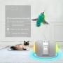 JMXAFMY Smart Automatic Cat Teaser Electronic Pet Cat Toy with Wheels Rechargeable Flash Rolling Colorful Light Cat Sticker