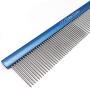 Claw Claws Greyhound Comb with Oval Handle for Dogs and Cats, Removing and Shedding Matted, Tangled Hair, Metal Comb with Stainless Steel Pins, Detangling Grooming Tool, Pet Comb (50% Fine Spacing)
