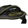 Dean and Tyler DT Dog Harness, Black with Yellow Trim