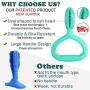 Pawaboo Dog Toothbrush Chew Toys, Rubber Toothbrush Stick Teeth Cleaning Dental Care Massager, Multifunctional Interactive Tug Chew Toys with Handle for Medium Large Dogs Aggressive Chewers <65 lbs