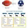 FLYER BOUTIQUE Dog Toys Pet Interactive Latex Sounding Balls Teeth Cleaning Big Football Tennis Rugby Volleyball