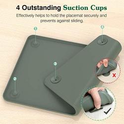 Pawaboo Dog Food Mat, (24×16) Large Size Non Slip Foldable Silicone Pet Food Mat Dog Bowl Placemat with Strong Suction Cups, Waterproof Raised Edge Water Bowl Tray Cushion on Floor for Dogs Cats