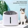 ZZK 1.5L Automatic Cycle pet cat Water Dispenser Electric Dog cat pet Mute USB Infrared inductive Charging Three Sides pet Drinking Water Dispenser