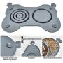 Dog Bowl Slow Feeder Fun Interactive Food Feeder with BPA Free Food Water Bowl Non-Spill Non-Skid Silicone Mat for Small Medium Dogs Cats and Pets