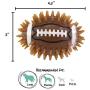 Gnawsome 4.5'' Spiky Squeak & Light Football for Dogs - Durable, Rubber Bouncy Puppy Fetch & Chew Toy for Your Pet, Colors Will Vary