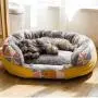 CLL Deluxe PET and PET Dog - Plush, Soft Washable, Soothing, Dog Bed, Donut Cuddler, Round Dog Bed, Sleeping Comfortable, (YellowM-18.9''x 15'') CLL Deluxe PET and PET Dog - Plush, Soft Washable, Soothing, Dog Bed, Donut Cuddler, Round Dog Bed, Sleeping Comfortable, (YellowM-18.9''x 15'')