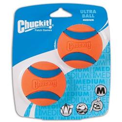 Chuckit Ball Ultra Ball Medium 4-Pack (2 x 2-Pack), Dog Fetch Toy