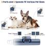 Croci Dog Nail Grinder with LED Light Quiet 15h Working Time - Professional 2-Speed Pet Nail Trimmer Electric Rechargeable Pet Nail Grinder Nail File for Large Medium Small Dogs and Cats