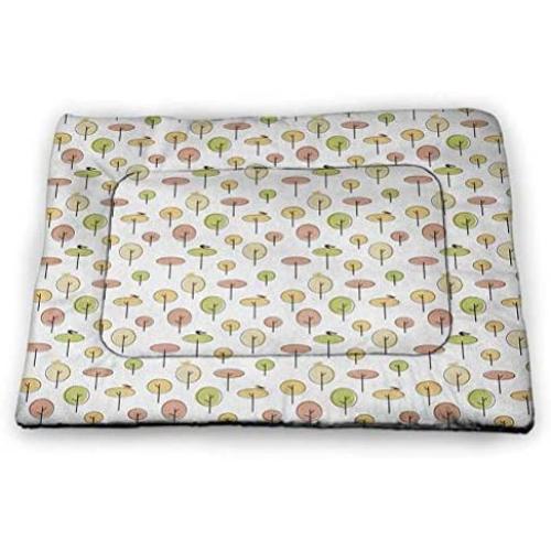 DayDayFun Tree of Life Pet Bed Weird Hand Drawn Picture of Man as Nature Symbol with Wavy Patterns for Planet Recycle Pet Mats Multicolor