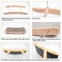 LeYoMiao Cat Scratch Board Wooden Cats Scratching Board Cat Bedding Scratch Pad with Three Changeable Shapes, Wear and Scratch Resistance