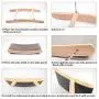 LeYoMiao Cat Scratch Board Wooden Cats Scratching Board Cat Bedding Scratch Pad with Three Changeable Shapes, Wear and Scratch Resistance LeYoMiao Cat Scratch Board Wooden Cats Scratching Board Cat Bedding Scratch Pad with Three Changeable Shapes, Wear and Scratch Resistance