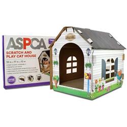 ASPCA Cat House & Scratcher w/ Bonus Catnip Included