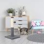 Cat Scratching Post Tower Vertical Sisal Rope Kitten Scratcher Tree Tall Carpet Base Scratch Posts with Interactive Ball for Kitties Large Cats and Pets