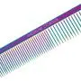 Master Grooming Tools Rainbow Greyhound Combs — European-Style Combs for Grooming Dogs - Medium/Coarse, 7½''