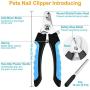 Dog Nail Grinder,Low Noise 2 Speed Professional Pet Nail Trimmers Nail Grinder with 3 Types of Grind Ports Rechargeable Painless,Suitable for Grooming and Trimming Small, Medium & Large Cats&Dogs