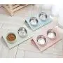 ikjuh Double Pet Bowls Stainless Steel for Dogs Cats Food and Water Spine Protection Easy Clean Safety Material Whisker Friendly No Spill Non-Slip ikjuh Double Pet Bowls Stainless Steel for Dogs Cats Food and Water Spine Protection Easy Clean Safety Material Whisker Friendly No Spill Non-Slip