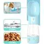 Hiidocat Dog Water Bottle for Walking,Portable Dog Water Bottle Leak Proof Portable Travel Drink Cup with Bowl Dispenser for Pet Outdoor Walking Hiking Travelling Water Dispenser Food Container(Blue)