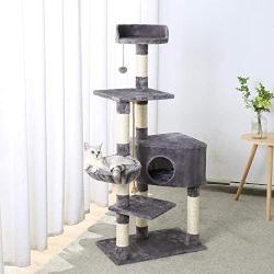 Miwaimao Fast Domestic Delivery Pet Cat Tree Tower Condo House Scratcher Post Toy for Cat Kitten Cat Jumping Toy with Ladder Playing Tree