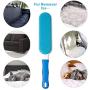 Lint Brush - Pet Hair Remover Brush - Dog & Cat Hair Remover with Self-Cleaning Base - Efficient Double Sided Animal Hair Removal Tool - Perfect for Clothing, Furniture, Couch, Carpet