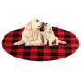 KOOLTAIL Washable Pee Pads for Dogs 2 Pack - Non-Slip Round Plaid Puppy Potty Pad for Dog Playpen, Reusable Whelping Training Pads