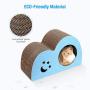 isYoung Cat Scratcher Cardboard, Corrugated Cat Scratching Pad Lounge Cat Scratcher House Bed for Large Cat and Kitten