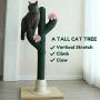 PetnPurr Handmade Cactus Cat Scratching Post, Cactus Pet House and Ceramic Pet Raised Bowl