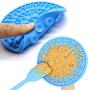 BNUNWISH Dog Lick Pad Washing Distraction Device Slow Feeder Lick Mat, 7.8 Inch in Diameter, Set of 2, with Strong Suction for Pet Bathing, Grooming and Dog Training
