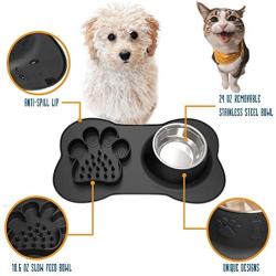 Spill Proof Dog Bowl Mats for Food and Water Slow Feed Dog Bowl Mat No Spill Dog Bowl Cute Dog Bowls