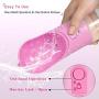 Dog Water Bottle Portable Pet Water Bottle Leak Proof Dog Water Dispenser, Lightweight Dog Travel Water Bottle Bowl for Walking 13.5OZ