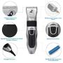 Dog Grooming Clippers - Cordless Quiet Pet Hair Clippers Trimmer Rechargeable with Stainless Steel Blades Dog Comb Shears Best Professional Hair Clipper Set for Dogs Cats Pets Long Short Hair