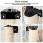 Gatoo Cat Scratching Post, Wall Mounted Cat Scratcher Grinding Claws Pole for Cat Cage, Space-Saving Natural Sisal Cat Furniture for Cats/Kittens