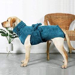 Dog Bathrobe Towel Gown Ultra Light Luxury Soft Super Absorbent Quick Drying Easy Wear