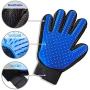 Teenway Pet Grooming Glove 1Pair - Pet Hair Remover Glove Bath Glove - Gentle Deshedding Efficient Pet Mitt - Pet Massage Glove - Designed for Medium and Long Haired Cats Dogs and Other Pets