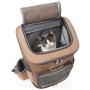 MOV COMPRA Wheeled Pet Carrier Backpack Pet Stroller, Travel Carrier, Car Seat for Dogs Cats Puppy, Comfort Cat Backpack Removable Rolling Wheels–Mesh Ventilation Windows, Storage Pockets
