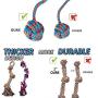 GaiusiKaisa XL Dog Rope Toys （Extremely Durable and Strong） for Large and Medium Dog–Extra Large Dog Toys for Aggressive CHEWERS- Elastic Solid Dog Ball–Tug of War Rope Ball for Chewing,Teeth
