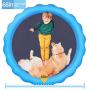Procity Splash Pool for Dogs Kids, 68” Thickened Durable Dog Pool Pet Bathing Tub Summer Outdoor Water Toys Splash Pad Sprinklers Play Mat, XXL